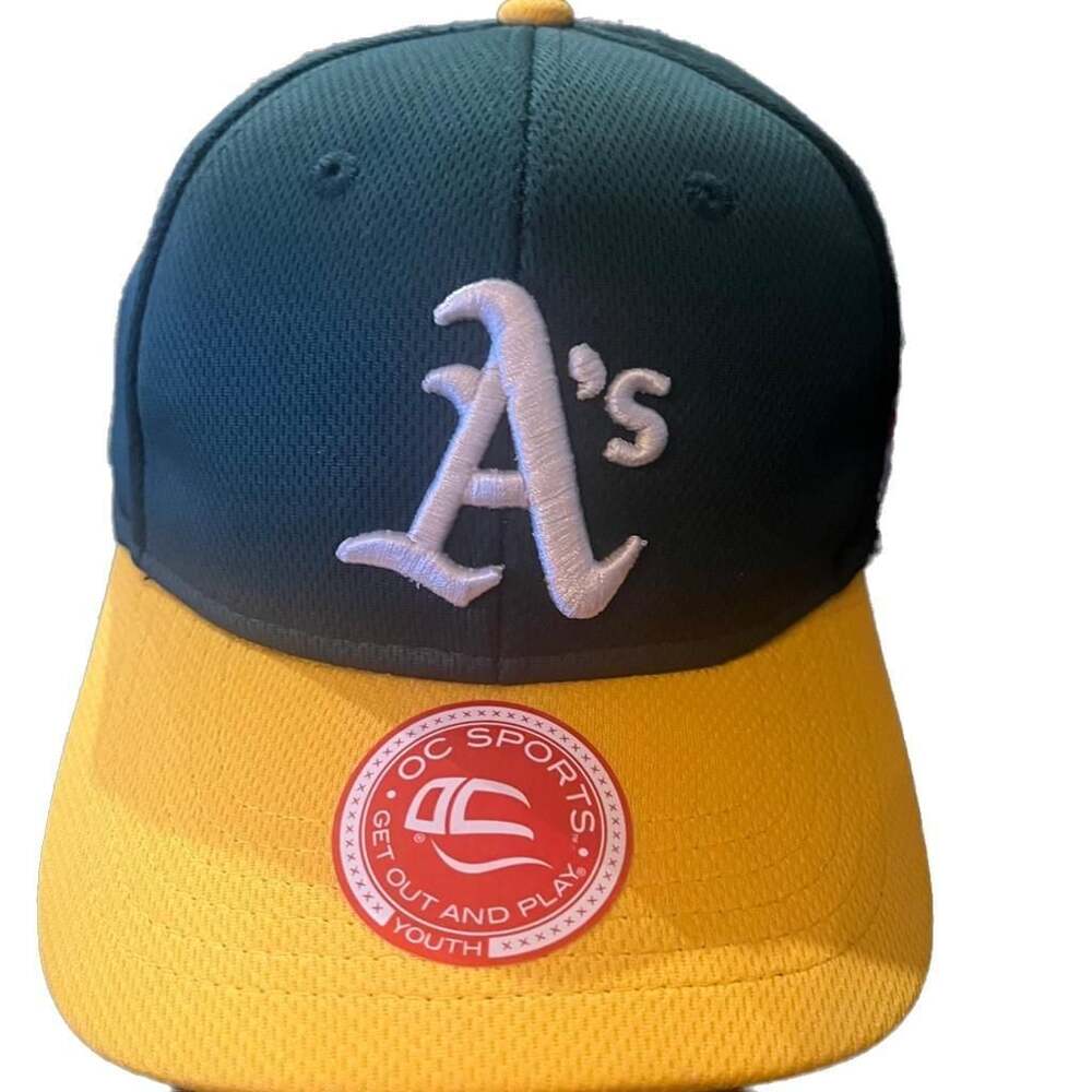 Oakland A's Athletics Youth MLB Adjustable Performance Baseball Hat Green